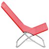 vidaXL Beach Chair Set of 2 Red Oxford fabric with PE coating, steel