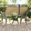 vidaXL 3 Piece Bistro Set Bronze Cast Aluminum