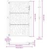 vidaXL Garden Gate Black 39.4x59.1" Steel Trace  Design