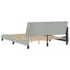 vidaXL Bed Frame with LED without Mattress "Hanko" Light Gray 59.8"x79.9" Velvet