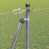 vidaXL Fence with Posts Silver 3.9'x 32.8'Steel