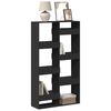 vidaXL Bookcase Black Engineered Wood Bookcase Rectangular Modern