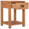 vidaXL Beside Cabinet Natural Teak Solid Teak Wood 13.8x13.8x19.7 in