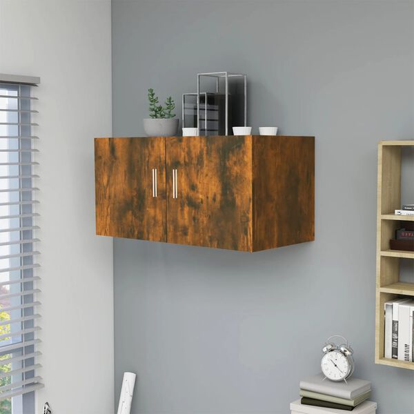 vidaXL Wall Mounted Cabinet Smoked Oak Engineered wood
