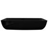 vidaXL Ceramic Bathroom Sink Basin Black Rectangular