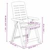 vidaXL Dining Set White Polypropylene (PP) Standard Foldable