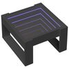 vidaXL Coffee Table Black Engineered wood, Glass