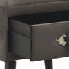 vidaXL Bedside Cabinet Set of 2 Gray Velvet, solid pinewood Compact