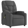 vidaXL Electric Massage Recliner Chair Dark Gray Fabric