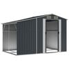 vidaXL Garden Shed Anthracite Galvanized steel, Polypropylene Large