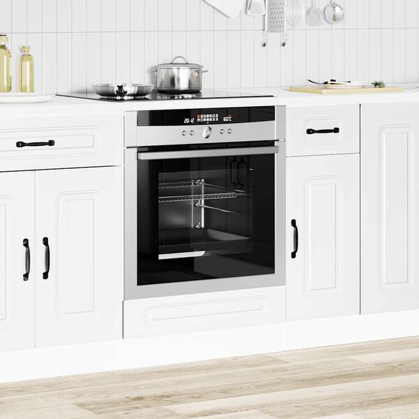 vidaXL Oven Cabinet White Engineered wood Medium Adjustable Feet