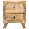 vidaXL Nightstand Rough Mango Solid Mango Wood 15.7x12.6x18.1 in
