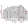 vidaXL Aviary Anthracite Aluminum 70.5 x 157.5 x 72.8 in Durable