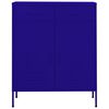 vidaXL Storage Cabinet Navy Blue Steel Medium Storage Cabinet