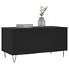 vidaXL Coffee Table Black Engineered wood, metal Medium Storage