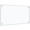 vidaXL Kitchen Backsplash Transparent 27.6"x15.7" Tempered Glass