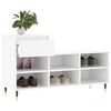 vidaXL Shoe Cabinet White 40.2x14.2x23.6" Engineered Wood