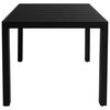 vidaXL Dining Set Black Powder-Coated Aluminum, Textilene, WPC Medium