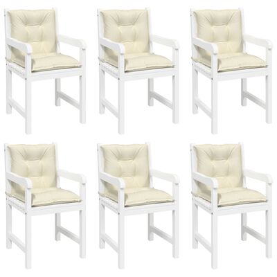 vidaXL Garden Chair Cushions 6 pcs Cream 39.4"x19.7"x2.8"
