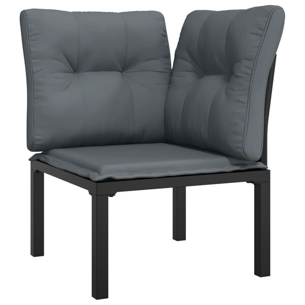 vidaXL Garden Lounge Set Black and Grey