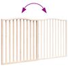 vidaXL Dog Gate Set of 2 Brown Poplar Wood 63 in total length