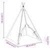 vidaXL Teepee Tent White 47.2" x 47.2" x 59.1" Fabric and Plastic