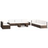 vidaXL Garden Lounge Set Brown and cream white
