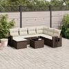 vidaXL Garden Sofa Set Brown