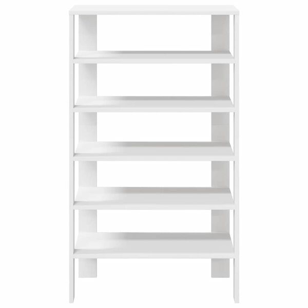 vidaXL Shoe Rack White Engineered wood Slim Shoe Rack Rectangular