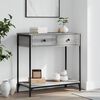 vidaXL Console Table Grey Sonoma Engineered wood, Metal Medium