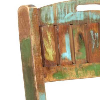 vidaXL Folding Patio Bar Chairs 2 pcs Solid Reclaimed Wood
