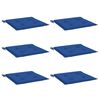 vidaXL Patio Chair Cushions 6 pcs Royal Blue 15.7x15.7x1.6" Oxford Fabric