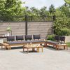 vidaXL Garden Bench Set with Cushion with Storage 5 pcs Brown and Grey