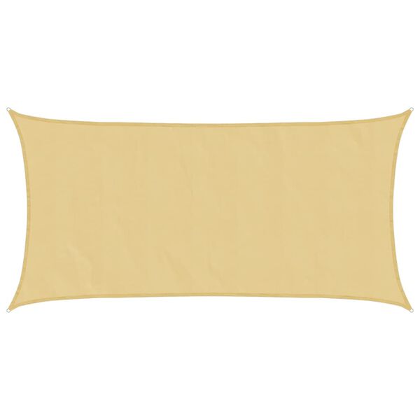 vidaXL Sun Shade Sail Sand 19.7x9.8' 100% Polyester Oxford