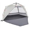 vidaXL Beach Tent 3-Person Gray Quick Release Waterproof