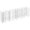 vidaXL Gabion Raised Bed Silver Galvanized steel 70.9 x 11.8 x 23.6 in