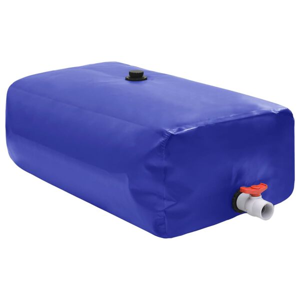 vidaXL Water Tank Blue PVC Large Rollable Water Tank Rectangular