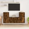 vidaXL TV Cabinet Set Set of 3 Smoked Oak Engineered Wood Medium