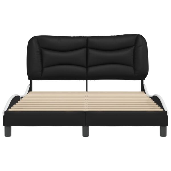 vidaXL Bed Frame Black and White
