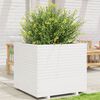 vidaXL Garden Planter White Solid Pine Wood 31.5 x 31.5 x 28.3 in