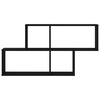 vidaXL Wall Shelf Black Oak 29.92 x 5.91 x 20.87 in Engineered Wood