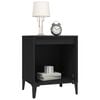 vidaXL Bedside Cabinet Black Engineered wood Medium Bedside Cabinet