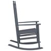 vidaXL Rocking Chair Grey Solid Poplar Wood Standard Durable