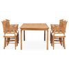 vidaXL 7 Piece Patio Dining Set with Cushions Solid Teak Wood
