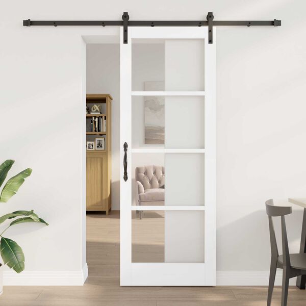 vidaXL Sliding Door ORKDAL White 30.71 x 83.07 in