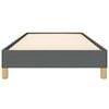 vidaXL Bed Frame Dark Grey Polyester, Plywood, Engineered Wood Twin XL