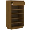 vidaXL Shoe Cabinet Honey Brown 23.6x13.4x41.3" Solid Wood Pine