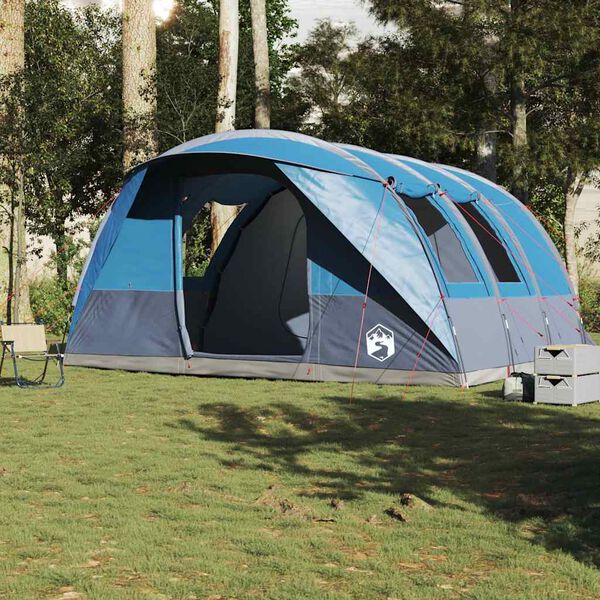 vidaXL Camping Tent Tunnel 5-Person Blue Waterproof