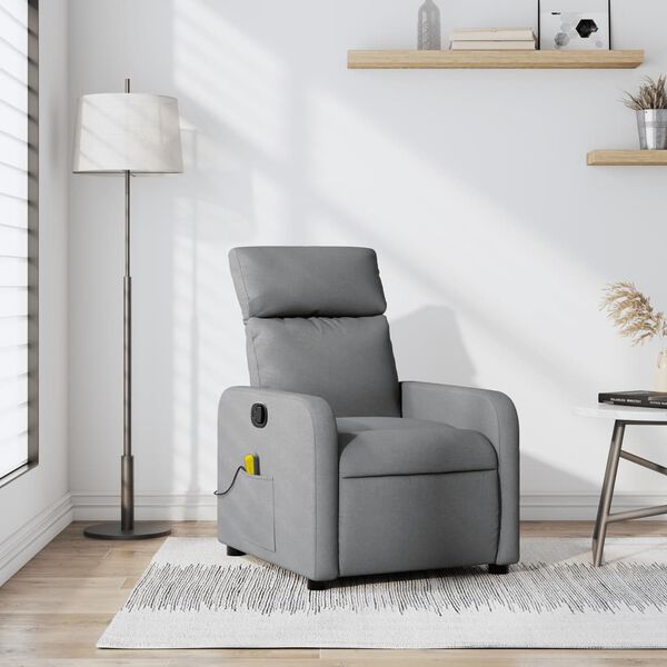 vidaXL Massage Recliner Chair Light grey