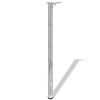 vidaXL Table Leg Set of 4 Chrome Iron Height: 43.3 in Adjustable Feet